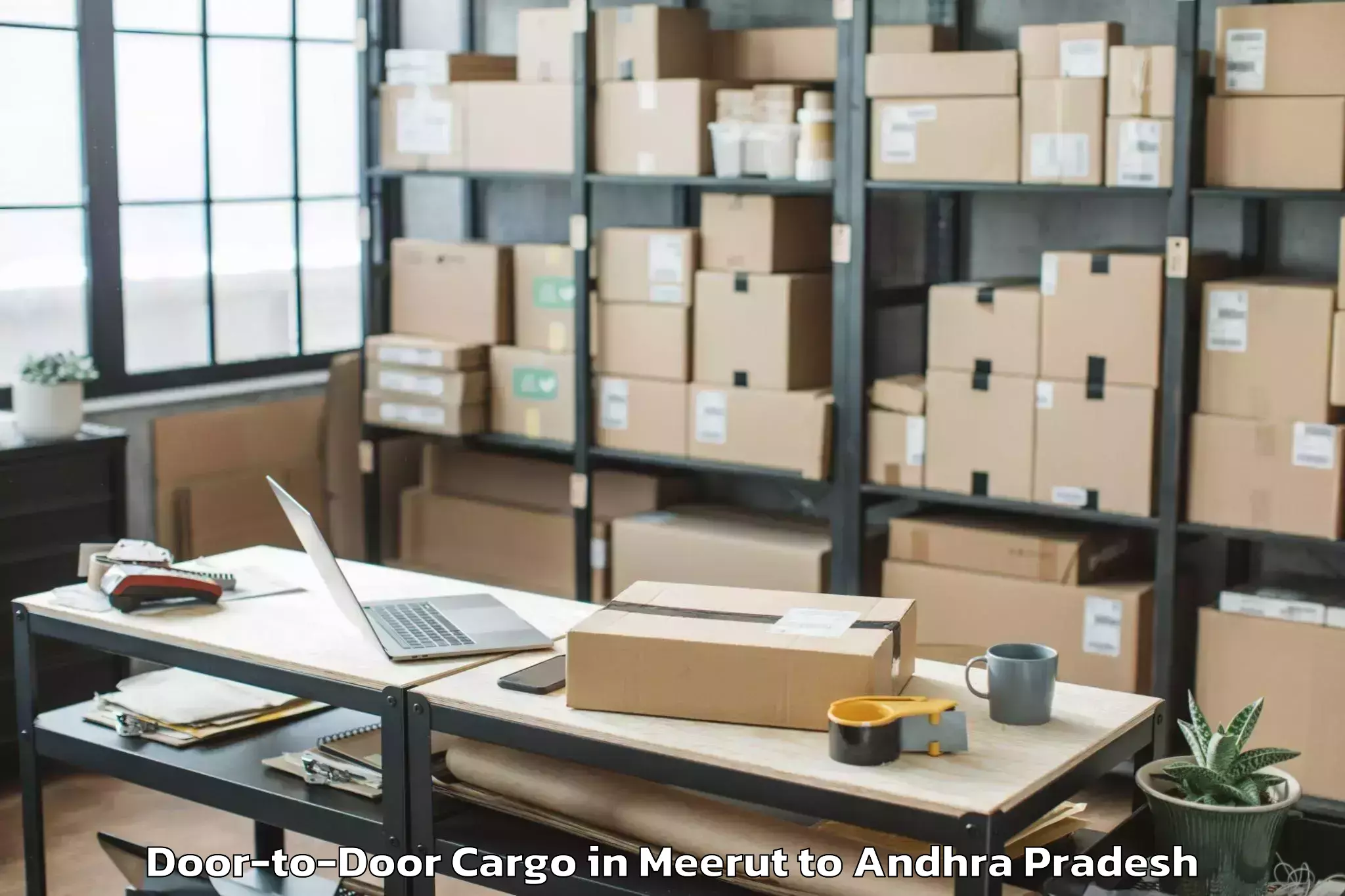 Affordable Meerut to Peda Araveedu Door To Door Cargo